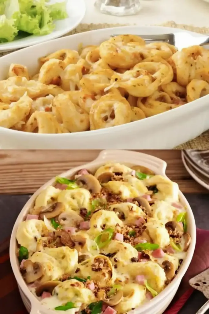 Hähnchen Tortellini Auflauf mit Käse
