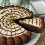 Kuchen mit Milchpudding und Kaffeesauce W2xEX 2.5x