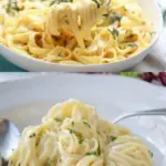 Nudeln in cremiger Knoblauch Käsesauce, blitzschnell zubereitet