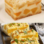 Quarkkuchen mit Pfirsich