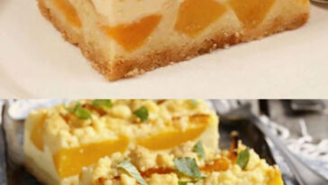 Quarkkuchen mit Pfirsich