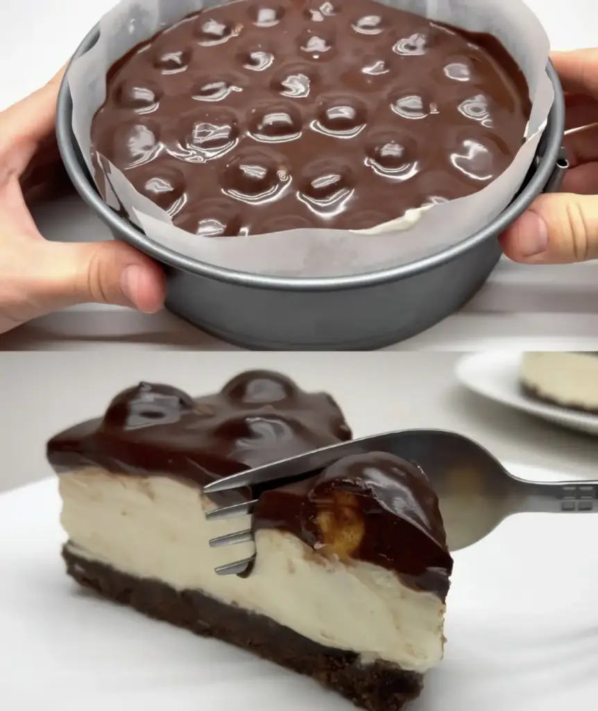 Kekskuchen mit Mascarpone- und weißer Schokoladencreme + Schokoladenglasur