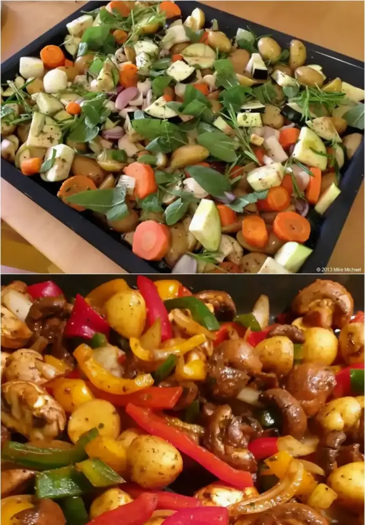 Gemüse aus dem backofen