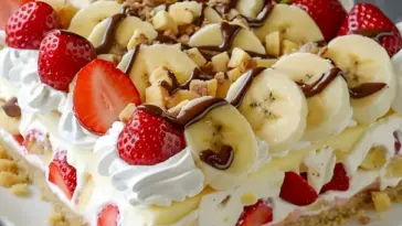 Bananensplit Torte ohne backen mit 500g Frischkase W2xEX 2.5x Q99