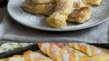 Blaetterteig Stangerl mit Vanillepudding zergehen im Mund W2xEX 2.5x Q99