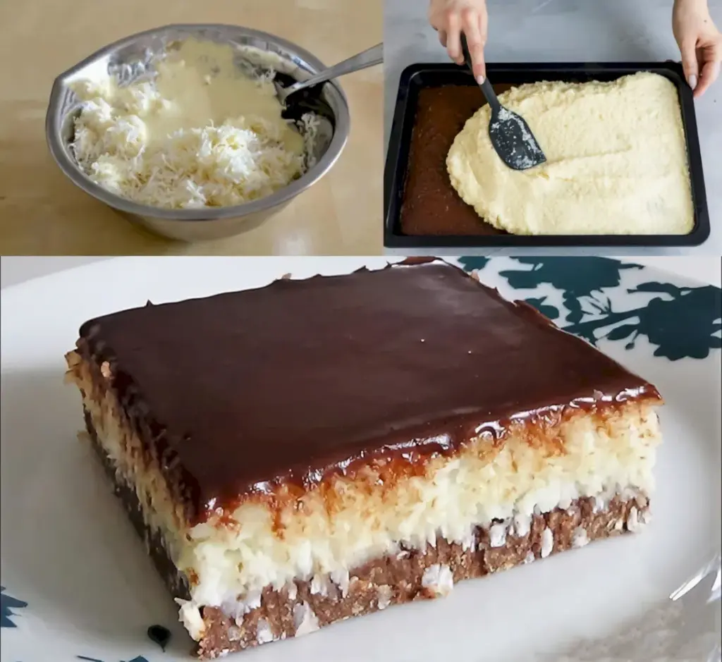 Bounty Kuchen ohne Backen in nur 10 Minuten zubereitet