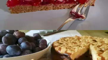 Der Hit gerade jetzt Zwetschgen Streuselkuchen mit 500 g Magerquark W2xEX 2.5x Q99