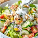 Haehnchen Salat mit Knoblauchsauce W2xEX 2.5x Q99