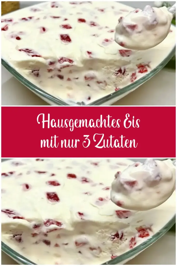 Perfekt für eine kühle Erfrischung an heißen Tagen 1 Hausgemachtes Eis mit nur 3 Zutaten. Nicht jeder kennt dieses Rezept Kein Gelee