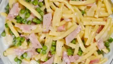 Makkaroni mit Schinken und 200g Erbsen sowas von leckeer W2xEX 2.5x Q99