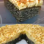 Schneller Mohnkuchen ohne Boden mit 1 Pck. Paradiescreme W2xEX 2.5x Q99