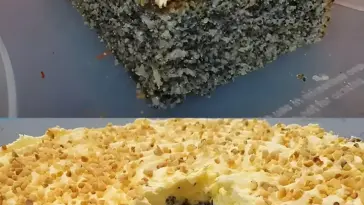 Schneller Mohnkuchen ohne Boden mit 1 Pck. Paradiescreme W2xEX 2.5x Q99