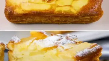 “Unsichtbarer” Apfelkuchen das köstliche Dessertrezept