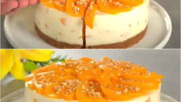 Weltbester Pfirsichkuchen Jeder sucht nach einem Rezept fuer dieses Dessert kein Backen W2xEX 2.5x Q99 webp