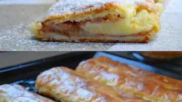 Apfelstrudel aus Quarkteig XL