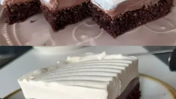 Creme-Schnitte für Naschkatzen. Schoko-Schnitten mit Schlagsahne