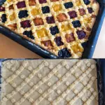 Leckerer Gitterkuchen mit bunter Marmelade-Füllung