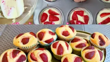 Muffins mit UeBERRASCHUNGS EFFEKT Erdbeermuffins mit Suchtfaktor W2xEX 2.5x Q99