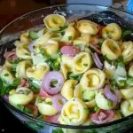 Tortellinisalat mit 250 g Emmentaler und 1 Packung Kochschinken W2xEX 2.5x Q99