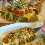 Zucchini mit 100 g Streukaese und Champignons W2xEX 2.5x Q99