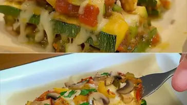 Zucchini mit 100 g Streukaese und Champignons W2xEX 2.5x Q99