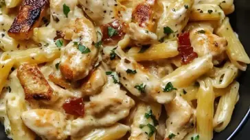 20 Minuten “Heirate mich” Hähnchen Pasta mit 50g Parmesan