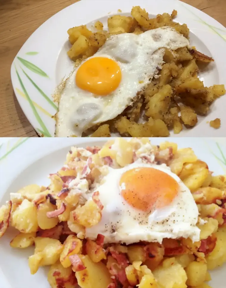 Bratkartoffeln Mit Wurst Und Spiegelei W2xEX 2.5x Q99