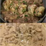 Champignons in leckerer Knoblauch Rahmsosse Ein Hochgenuss W2xEX 2.5x webp