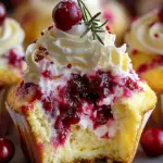 Weihnachts-Cranberry-Käsekuchen-Cupcakes – Festliches Dessert-Rezept