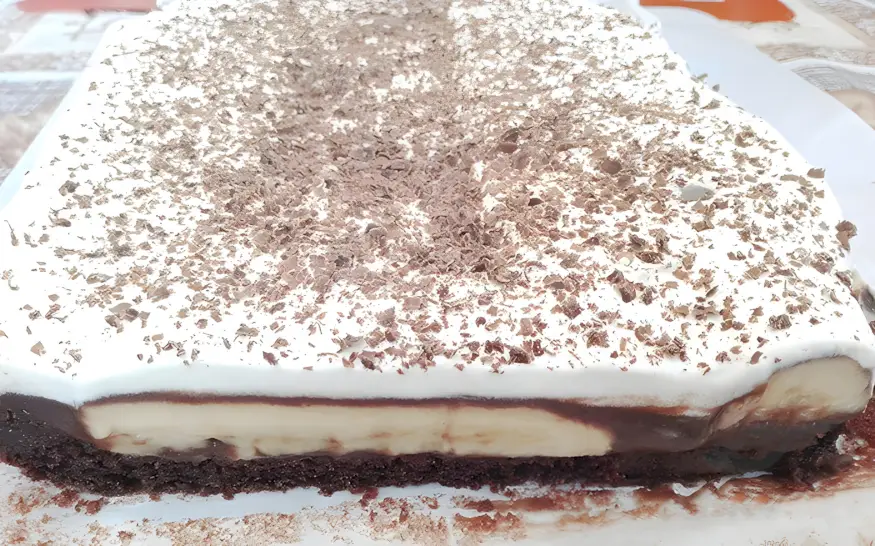 Einfaches Dessert mit Bananen und Schokoladencreme 2 Einfaches Dessert mit Bananen und