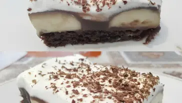 Einfaches Dessert mit Bananen und Schokoladencreme