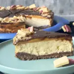 Gesunder Cheesecake mit Karamell und Kakao Bananen Glasur Protein Kuchen W2xEX 2.5x