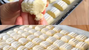 Ich vermische 420 g Mehl mit 220 g Butter fuer die Omas Traumkekse W2xEX 2.5x