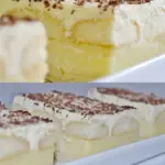 Joghurt-Cremeschnitten mit Eierplätzchen