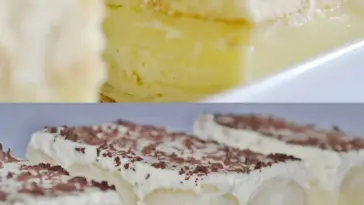 Joghurt-Cremeschnitten mit Eierplätzchen