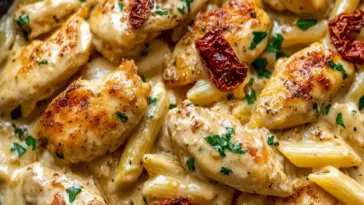 Heiratsantrag Hähnchen-Pasta Rezept – Cremige Knoblauch-Parmesansauce