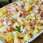 Nudelauflauf ‘Hawaii’ mit 250g Käse mache ich jede Woche