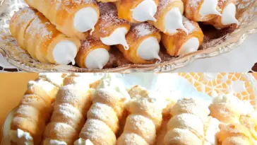 Schaumrollen mit selbstgemachtem Blätterteig