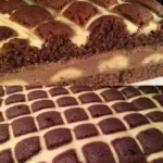 Steppdeckenkuchen mit Schokocreme und Bananen