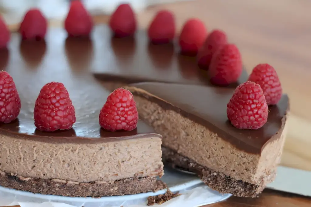 Super-Chocolate-Cheesecake mit Himbeeren 4 Super Chocolate Cheesecake mit Himbeeren W2xEX 2.5x