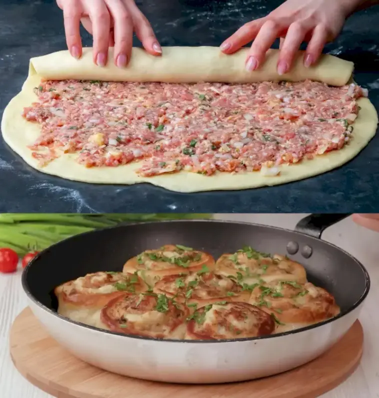 Teig eingerollt mit Hackfleisch W2xEX 2.5x Q99 png