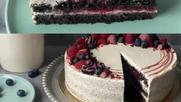 Unwiderstehliche Mohntorte mit Himbeeren
