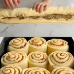 Zimt Nuss Schnecken mit 400 g Mehl in 20 Minuten zubereitet