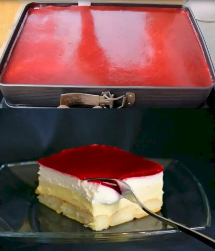 Himmlische Himbeer-Puddingcreme Schnitten ohne Backen