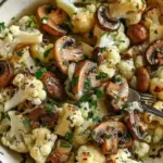 Blitzschnelle Blumenkohl-Champignon-Pfanne mit Knoblauch