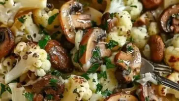 Blitzschnelle Blumenkohl-Champignon-Pfanne mit Knoblauch