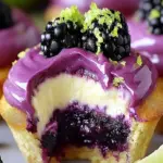 Brombeer-Limetten-Cheesecake-Cupcakes