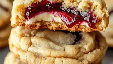 Kirschen-Cheesecake-gefüllte Plätzchen