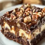 Schokoladen-Pekan Ooey Gooey Butterkuchen Rezept | Einfaches Dessert