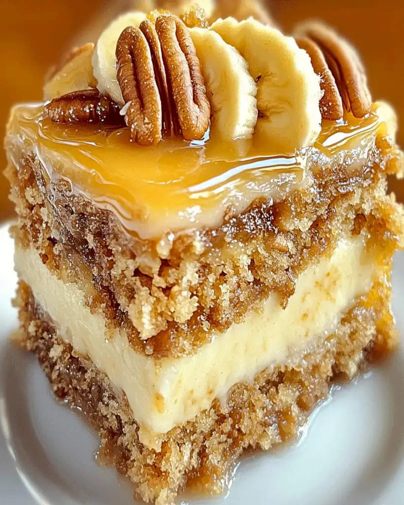 Dekadenter Karamell-Bananen-Pekannuss-Kuchen – Reichhaltiges und Feuchtes Dessert 1 Decadent Caramel Banana Pecan Cake Rich Moist Dessert optimal